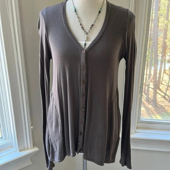 Wilt Sweaters - Wilt Waffle Knit Cardigan w/pockets, EUC, Small